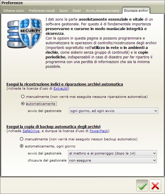 sicurezza archivi backup